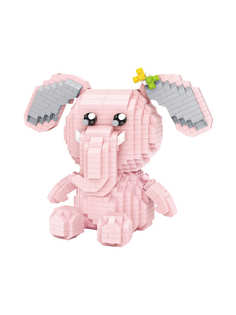Конструктор LOZ Розовый слон 890 дет. № 9226 Pink elephant iBlockFun Series