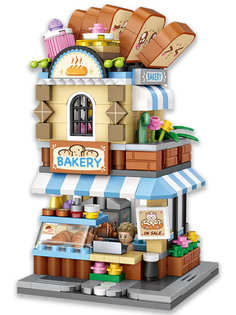 Конструктор LOZ mini Пекарня 397 дет. № 1646 Bakery Street mini Series