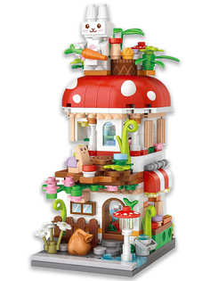 Конструктор LOZ mini Грибной домик 417 дет. № 1651 Mushroom house Street mini Series
