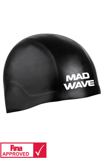 Шапочка для плавания Mad Wave R-Cap FINA Approved black