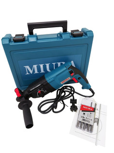 Перфоратор Miura HR-2610 800 Вт от сети, 5 шт буров