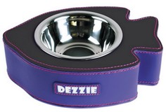 Одинарная миска для кошек DEZZIE, сталь, фиолетовый, черный, 0.2 л