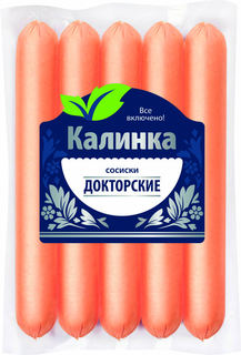 Сосиски докторские ту 300г калинка КАЛiНКА