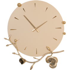 Часы настенные Орхидея Виви Айвори Мраморное золото Bogacho