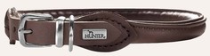 Ошейник для собак Hunter Round&Soft Elk из кожи лося Коньячный 30-33 см