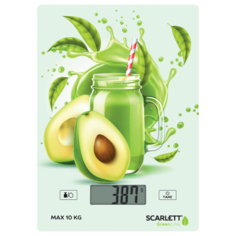 Весы кухонные Scarlett SC-KS57P74 белый, зеленый
