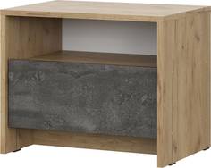 Тумба прикроватная SV-Мебель СВ-МСП Дуб Золотой/Камень Темный