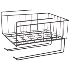 Корзина подвесная Agness На Полку С Вешалками 24х28х20 См Цвет: Черный