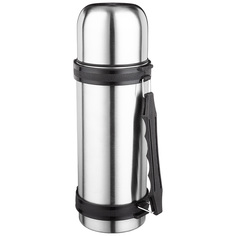 Термос Agness Универсальный 1000 Мл Крышка-Чашка, Винтовая Пробка, Узкое Горло, Колба Нжс