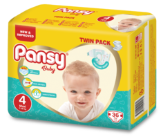 Подгузники PANSY BABY Twin Maxi размер 4, 7-18 кг, 36 шт.