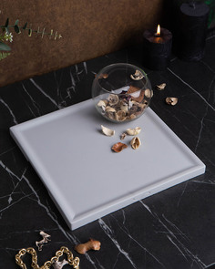 Декоративный поднос Dorian Square L 30x30 см бетон серый матовый Musko Home