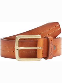 Ремень мужской Wrangler Stitch Detail Belt коричневый, 95 см