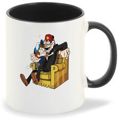 Кружка CoolPodarok Мультфильмы Гравити Фолз Gravity falls (мужчина в кресле)