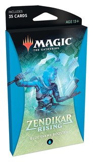 Тематический синий бустер Wizards of the Coast MTG издания Zendikar Rising на англ. языке