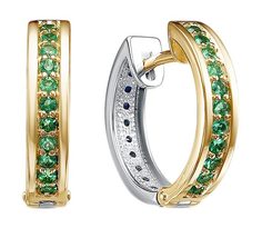 Серьги из комбинированного золота с изумрудом Империал S0844-333 Imperial