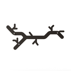 Настенная вешалка в прихожую для верхней одежды и аксессуаров TEMPACHE "Веточка", черная