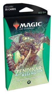 Тематический зелёный бустер Wizards of the Coast MTG издания Zendikar Rising на англ. яз.