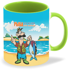 Кружка CoolPodarok Рыбалка Рыбалка это не улов это награда