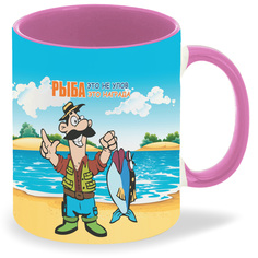 Кружка CoolPodarok Рыбалка Рыбалка это не улов это награда