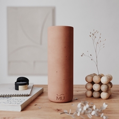 Декоративная ваза MUSKO HOME Ben Matte 25 см бетон терракотовая матовая
