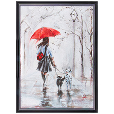 Картина В Раме Черный Лак с Серебром 50x70 см Venera