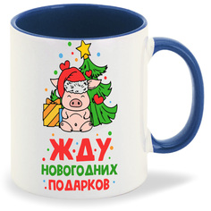 Кружка CoolPodarok Прикол. Зима. Жду новогодних подарков