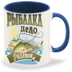 Кружка CoolPodarok Прикол Рыбалка дело клевое