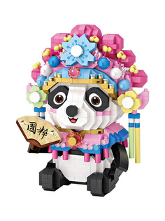 Конструктор LOZ Панда с веером 1070 дет. № 9265 Panda with fan mini blocks