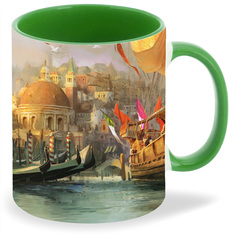 Кружка CoolPodarok anno 1404 Корабль с торговцами Лодка Река