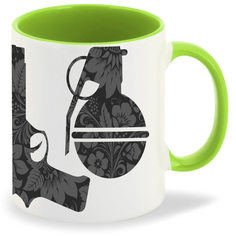 Кружка CoolPodarok пистолет и граната