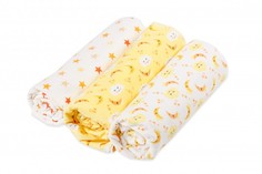 Пеленка Forest kids Облака/Звезды, фланель 130х90 см, 3 шт, желтый, 3202-14