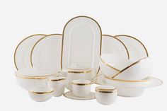 Столовый сервиз Monno 52пр Moroko Gold (костяной фарфор)