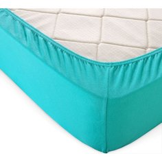 Простыня 120х200 на резинке трикотажная Ментол Текс Дизайн