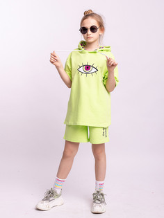 Комплект Batik пуловер и шорты для девочки 0037_ЛП22 цв.лайм р.158 Батик