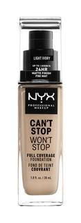 Тональная основа NYX Professional MakeUp Cant Stop Wont Stop 04 Light Ivory, 30 мл