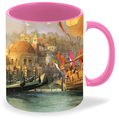 Кружка CoolPodarok anno 1404 Корабль с торговцами Лодка Река
