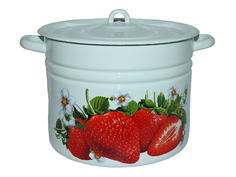 Кастрюля цилиндрическая серо-голубая С1626.СГ 14 л Сибирские Товары