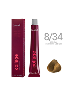 Краска для волос LakMe Color Care Collage Creme Hair Color, Крем-краска перманентная, 8/34