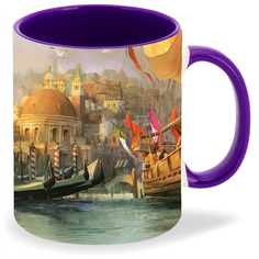 Кружка CoolPodarok anno 1404 Корабль с торговцами Лодка Река