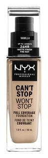 Тональная основа NYX Professional MakeUp Cant Stop Wont Stop 06 Vanilla, 30 мл