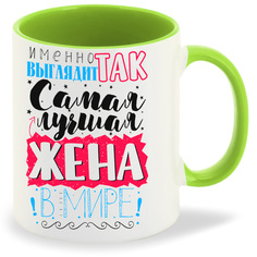 Кружка CoolPodarok Прикол Семья Именно так выглядит Самая лучшая жена в мире