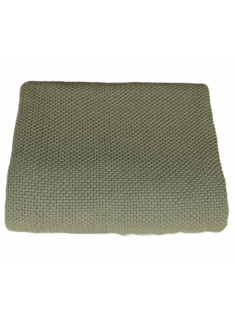 Плед вязаный Warm Whiff Оливковый 180x220 см Хлопок 100 %
