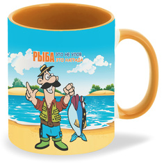 Кружка CoolPodarok Рыбалка Рыбалка это не улов это награда