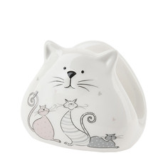 Салфетница "Усатое счастье", 10x6,5x8,5 см ENS