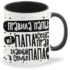 Кружка CoolPodarok Прикол Семья Правила Папы