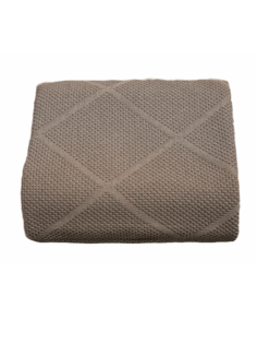 Плед вязаный Warm Whiff Светло-коричневый 180x220 см Хлопок 100 %