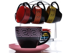 Чайный сервиз 13 предметов 220мл на металлической подставке 27323 "Салина""Ингастар"