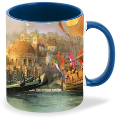 Кружка CoolPodarok anno 1404 Корабль с торговцами Лодка Река