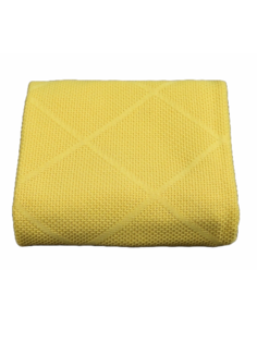 Плед вязаный Warm Whiff Желтый 220x240 см Хлопок 100 %