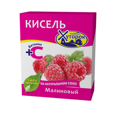 Кисель Бабушкин Хуторок малиновый концентрат сухой брикетированный с витамином С 180 г